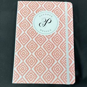 Plunder Design Pink Geometric Notebook lined paper with strap for closure new